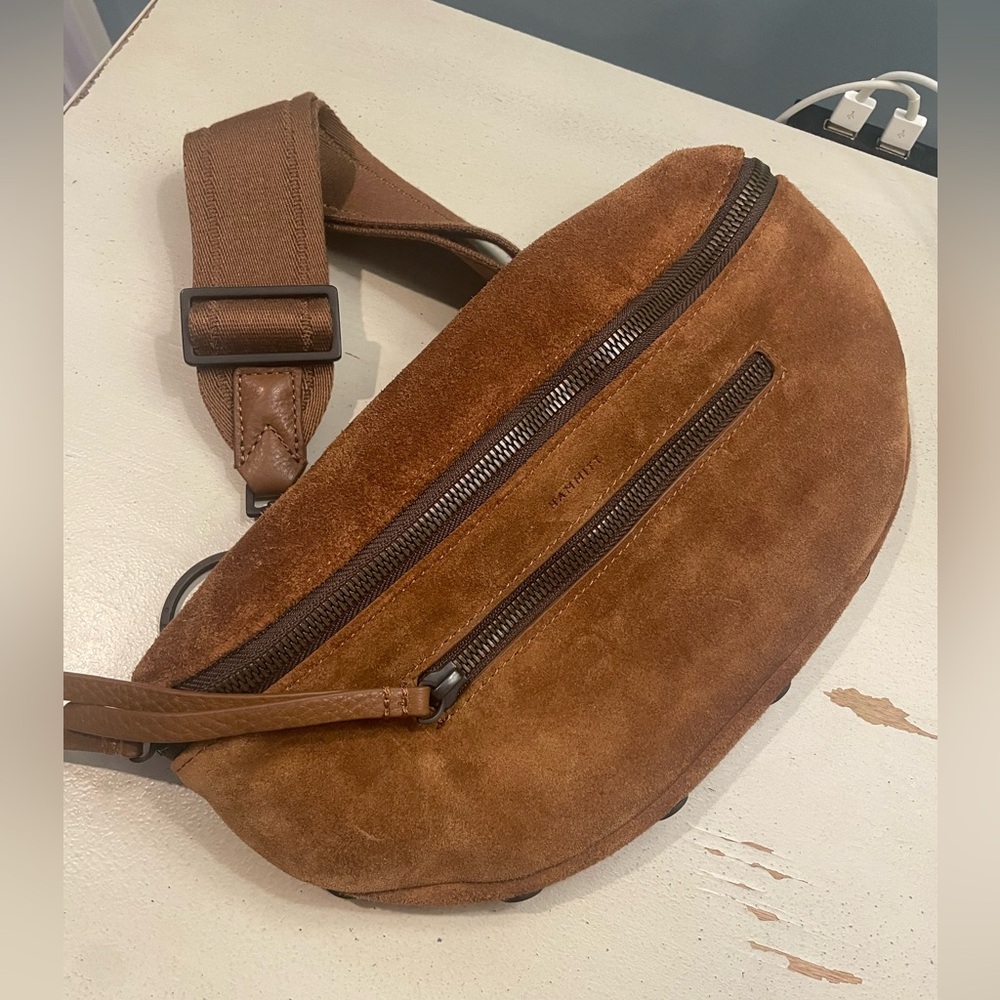 Hammitt Charles belt bag mahogany suede